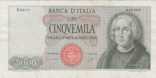 Italy italia 5000 - italia, lire