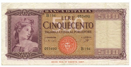 500 lire italia - 500,
