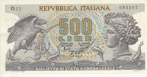 Italy 500 lire unc - italy:, krause