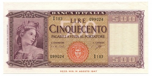 500 lire italia - 500,
