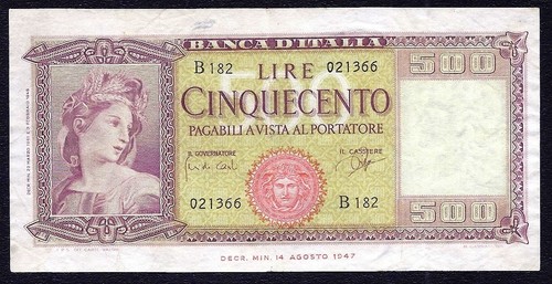 Italy 500 lire - 500, 1961