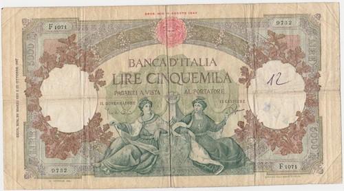 Italia italy 5000 lire - italia, af