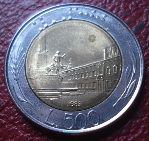 1983 italy 500 lire au - 1983-r,