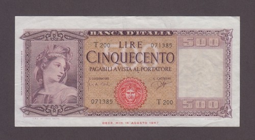 Italy 80b 1385 500 - 500, lire